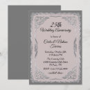 Search for blue silver anniversary invitations Chic