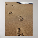 Search for footprints in the sand posters Surf