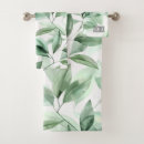 Search for green leaves bath towels Chic