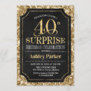 Search for men 40th birthday invitations Glitter