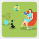 Search for feline lover stickers For her
