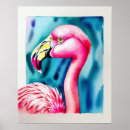 Search for flamingo posters Watercolor