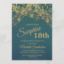 Search for teal 18th birthday invitations gold