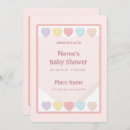 Search for candy heart baby shower invitations Pink
