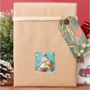 Search for vintage snowman stickers Merry christmas