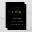 Search for real foil wedding invitations Black and gold