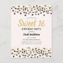 Search for black sweet 16 invitations 16 years old