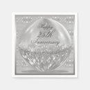 Search for silver glitter napkins 25th anniversary