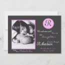 Search for monogram birth announcement cards Initial