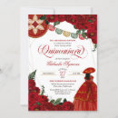 Search for red dress invitations Mis quince anos