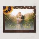 Search for barn wood string lights thank you cards Sunflowers