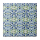 Search for blue floral pattern tiles Leaf
