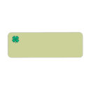 Search for four leaf clover return address labels Irish