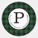 Search for green plaid return address labels Green and black