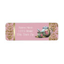 Search for tea pot return address labels Pink