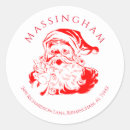 Search for vintage address stickers Santa