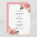 Search for pink rose wedding invitations Green
