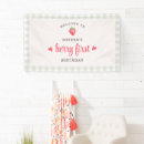 Search for berry first birthday banners Strawberry