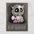 Search for my cat is my valentine postcards Heart