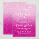 Search for glitter sweet 16 invitations Ombre