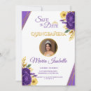 Search for save the date quinceanera invitations Purple