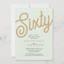Search for green 60th birthday invitations Sixty