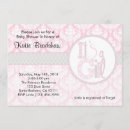 Search for damask baby girl shower invitations Grey