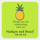 Search for pineapple wedding stickers Hawaiian