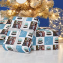 Search for village christmas wrapping paper Blue