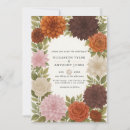 Search for dahlia wedding invitations Fall floral