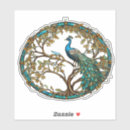 Search for stained glass bird stickers Peacock