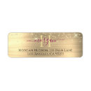 Search for gold glitter look return address labels For her