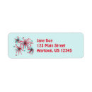 Search for red white and blue return address labels America