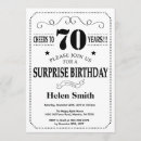 Search for surprise 70 birthday invitations Cheers to 70 years