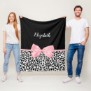 Search for pink leopard print blankets Girly