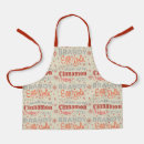 Search for gray red aprons For kids