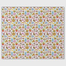 Search for food pattern wrapping paper Pizza
