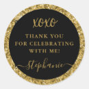 Search for gold glitter party stickers Thank you