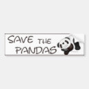 Search for panda bumper stickers Black