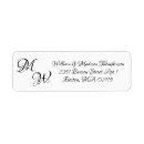 Search for black monogram return address labels Custom