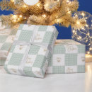 Search for sage green christmas wrapping paper Vintage