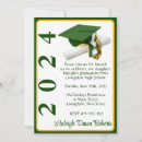 Search for green and gold graduation invitations Party