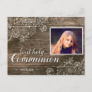 Search for wood first communion invitations Christian
