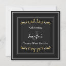 Search for black and white 21st birthday invitations Classy