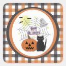 Search for scary black cat stickers Pumpkin