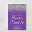 Search for purple and silver sweet 16 invitations Daughter