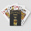Search for 50th birthday playing cards Black and gold