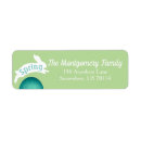 Search for white bunny return address labels Green