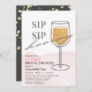 Search for sip sip hooray bridal shower invitations Watercolor