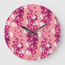 Search for pink floral pattern clocks Blossom
